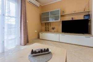 Televízia a/alebo spoločenská miestnosť v ubytovaní Apartments Natalija