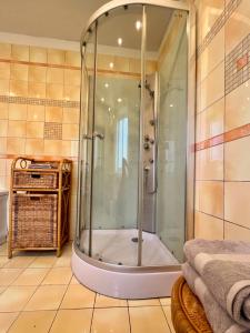 Bilik mandi di Holiday House Markousovice