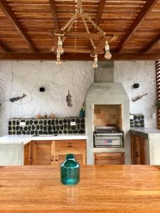 Køkken eller tekøkken på Bungalows Luna y Mar