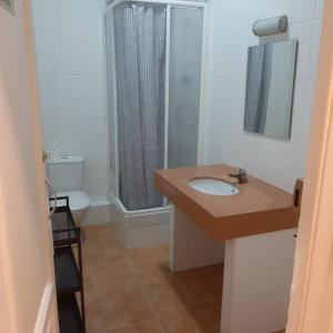 Koupelna v ubytování Hotel Monegal