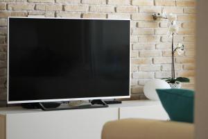 TV a/nebo společenská místnost v ubytování Apartments Ema near beach