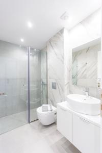 A bathroom at The Angeliki Boutique Hotel