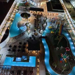 an overhead view of a swimming pool on a cruise ship at Salinas Premium Resort in Salinópolis