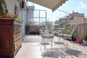 Balkón alebo terasa v ubytovaní Koukaki sunshine roof apartment