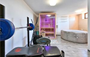 Posilňovňa alebo fitness centrum v ubytovaní Lovely Home In Kneginec With Sauna