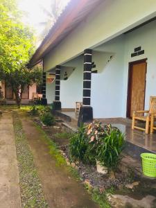 a house with a pathway leading to the front of it at Sawe Homestay in Kuta Lombok