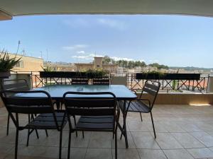 Balkón alebo terasa v ubytovaní Penthouse in center of sparta