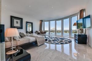 A seating area at CORAL- Managed by Almarina Villas