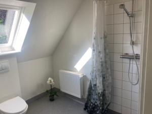 Koupelna v ubytování Residens Svalhøj