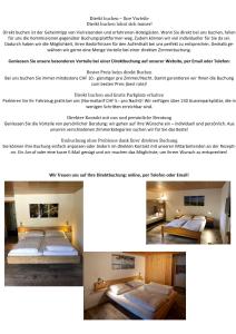 a collage of photos of a bedroom with two beds at Hotel Restaurant Simplon in Frutigen