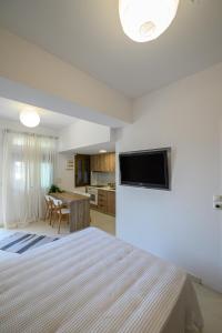 TV i/ili multimedijalni sistem u objektu Little cozy room by the sea