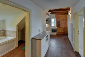 Kuchyň nebo kuchyňský kout v ubytování Blatenský House 393 - Apartmá 3