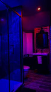 a bathroom with a toilet and a tv in it at NOUVEAU - LUXURE - Secret Suite - JACUZZI in Melun