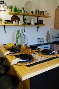 Kuchyňa alebo kuchynka v ubytovaní Eleonas-Olive grove traditional holiday appartment