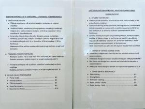 dos páginas blancas de un documento con texto en Fontana Residence Budva, en Budva