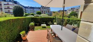 Vonkajšia záhrada v ubytovaní Studio Cabourg - Résidence Prince Albert