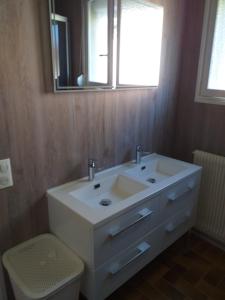 Vonios kambarys apgyvendinimo įstaigoje Gîte du Plouy