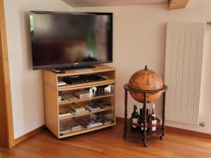 TV a/nebo společenská místnost v ubytování Ferienwohnung Bally