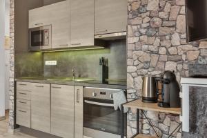 Kuchyň nebo kuchyňský kout v ubytování Family Apartments Klínovec
