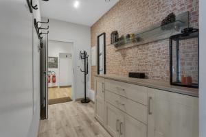 Kuchyň nebo kuchyňský kout v ubytování Family Apartments Klínovec