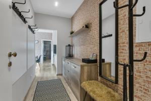 Kuchyň nebo kuchyňský kout v ubytování Family Apartments Klínovec