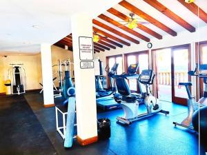 Das Fitnesscenter und/oder die Fitnesseinrichtungen in der Unterkunft Modern Hamilton Cove Villa w/golf cart