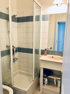 Kúpeľňa v ubytovaní Bel appartement cosy en résidence avec piscine