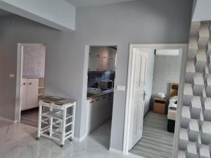 Kuchyňa alebo kuchynka v ubytovaní Lilian apartmanház