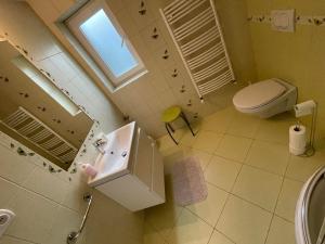 une salle de bains avec lavabo et toilettes dans l'établissement Willa Sara, à Ustka 31 autres photos