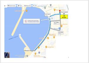 a screenshot of a map with the google maps api at ON BOARD in Piran