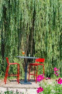 A garden outside ibis Metz Nord