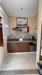 Kuchyň nebo kuchyňský kout v ubytování Villas Palmar Holbox