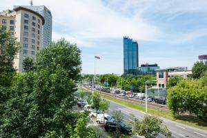 Výhľad na mesto Varšava alebo výhľad na mesto priamo z apartmánu