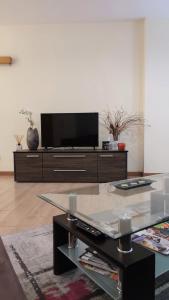 En tv och/eller ett underhållningssystem på Isabella Modern flat City Center Nicosia