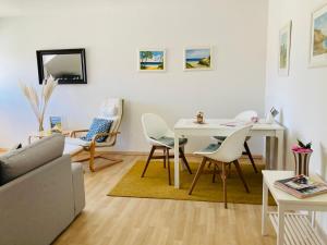 Posezení v ubytování FEWO VI Villa Nicole Hafenstraße 37