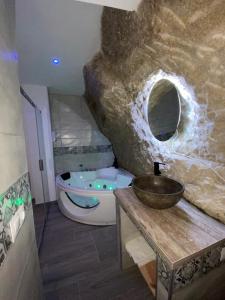 Ett badrum på Casita en el Tajo