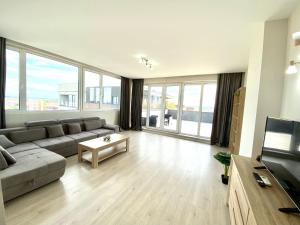 TV a/nebo společenská místnost v ubytování The Penthouse Rebreanu Towers