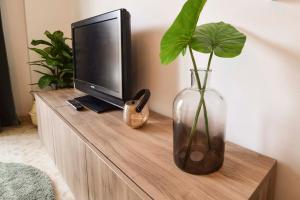 A television and/or entertainment centre at Letmalaga Popolo & Parking