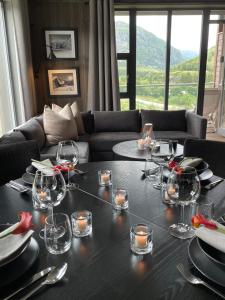 Posezení v ubytování Snøya Lodge
