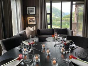 Posezení v ubytování Snøya Lodge
