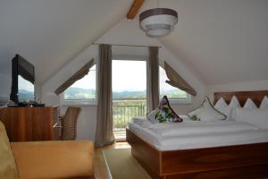 Rúm í herbergi á Hotel Villa Rosa