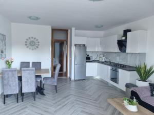 Kuchyň nebo kuchyňský kout v ubytování Apartments Ledic