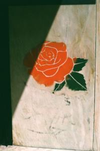 a drawing of a rose on a piece of paper at Mona Athens in Athens