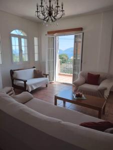 A seating area at Melissani House