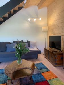 Μια τηλεόραση ή/και κέντρο ψυχαγωγίας στο Blackforest Homestay Apartments