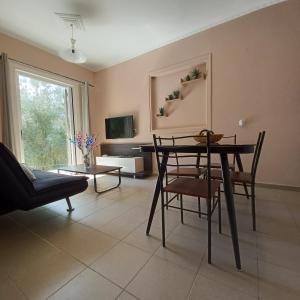 A television and/or entertainment centre at Μπουκαμβίλια - Bougainvillea