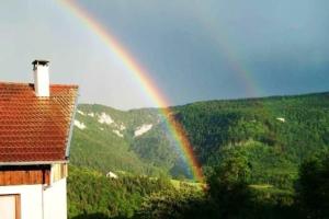 Výhľad na hory alebo výhľad na hory priamo z dovolenkového domu