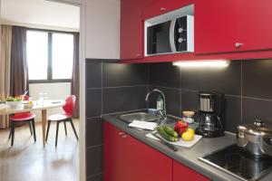 Aparthotel Adagio Toulouse Centre Ramblas的厨房或小厨房