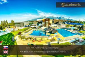 an aerial view of a resort with a swimming pool at PB Apartments in Spišská Nová Ves