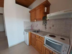 Kuchyň nebo kuchyňský kout v ubytování Theo Apartments